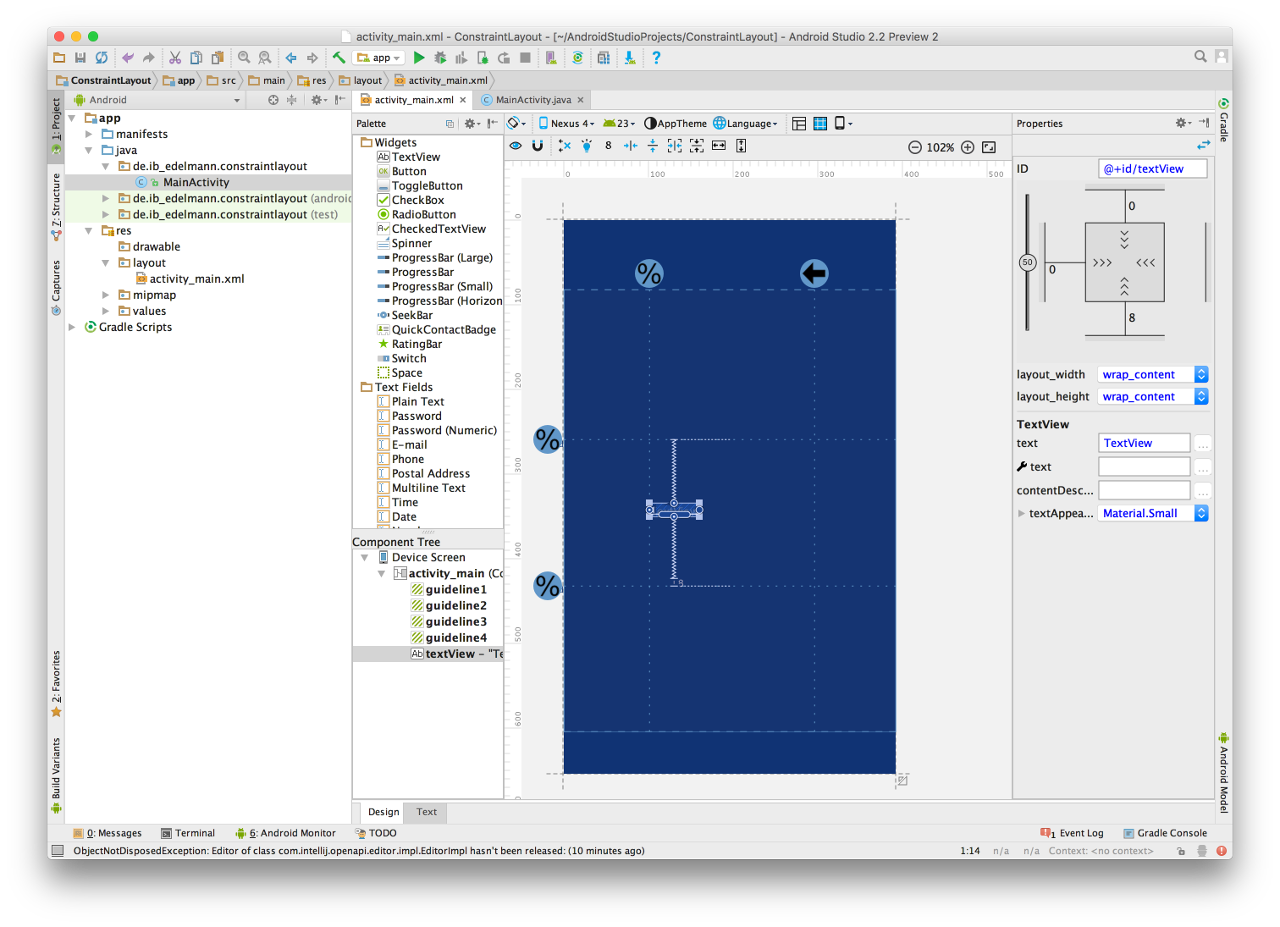 Android Studio Constraint Layout 7
