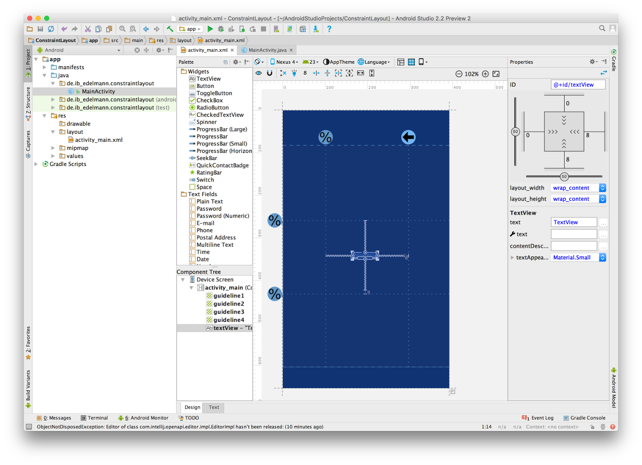 Android Studio Constraint Layout 8