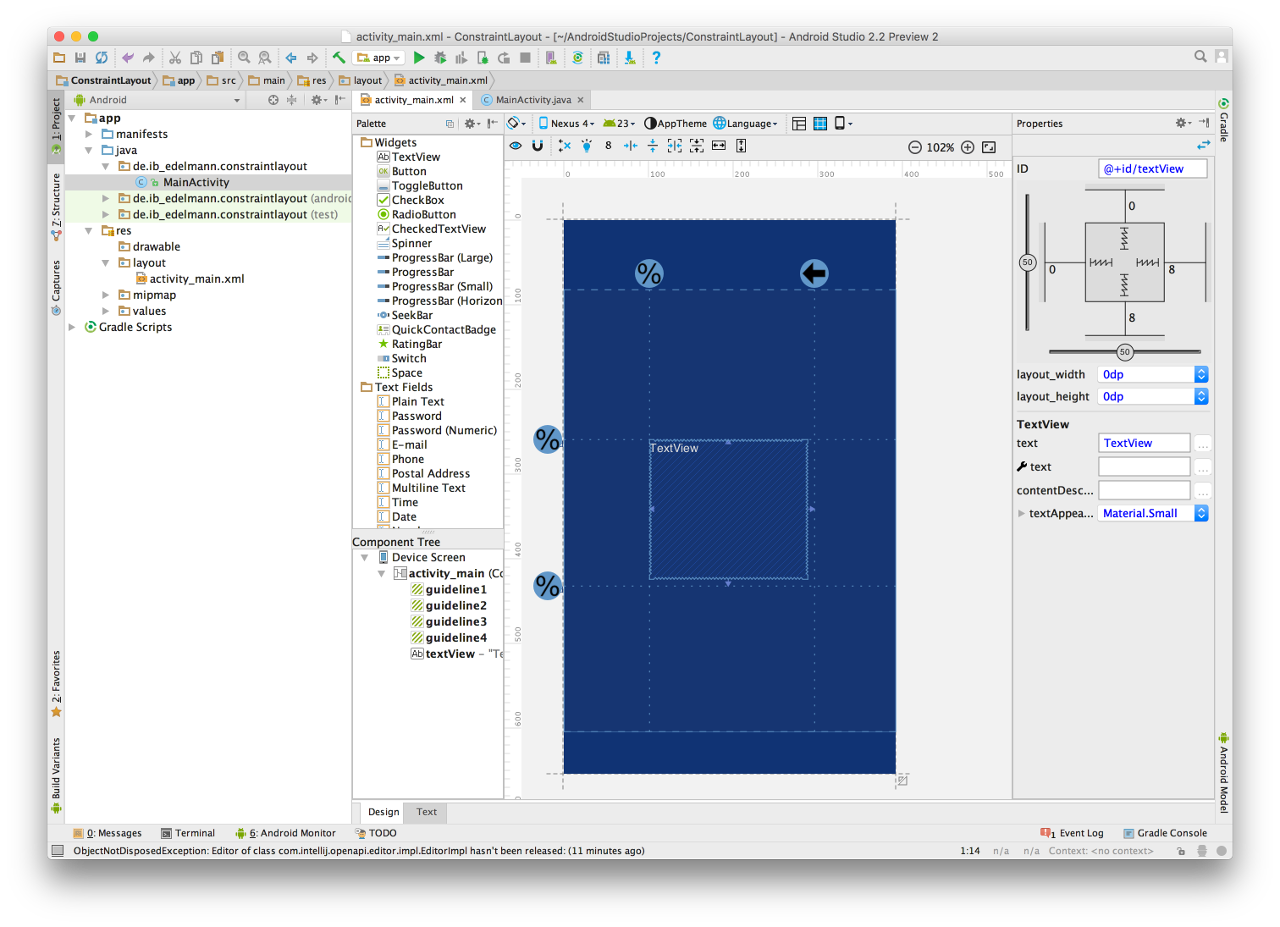 Android Studio Constraint Layout 9