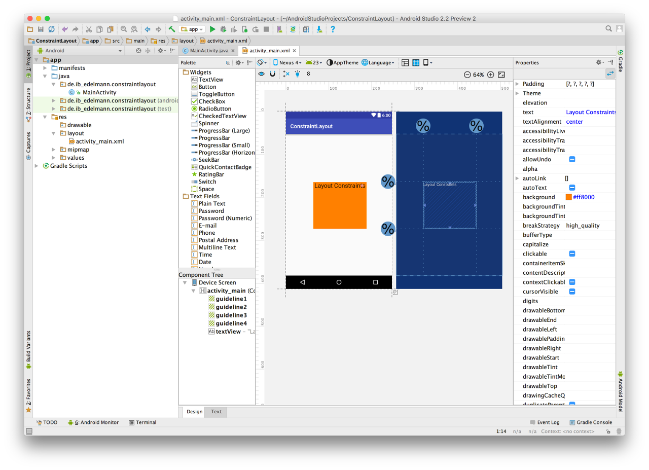 Android Studio Constraint Layout 11