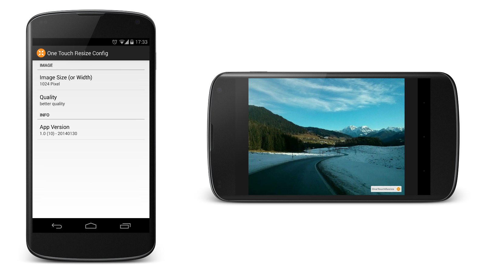 One Touch Resize (Android)